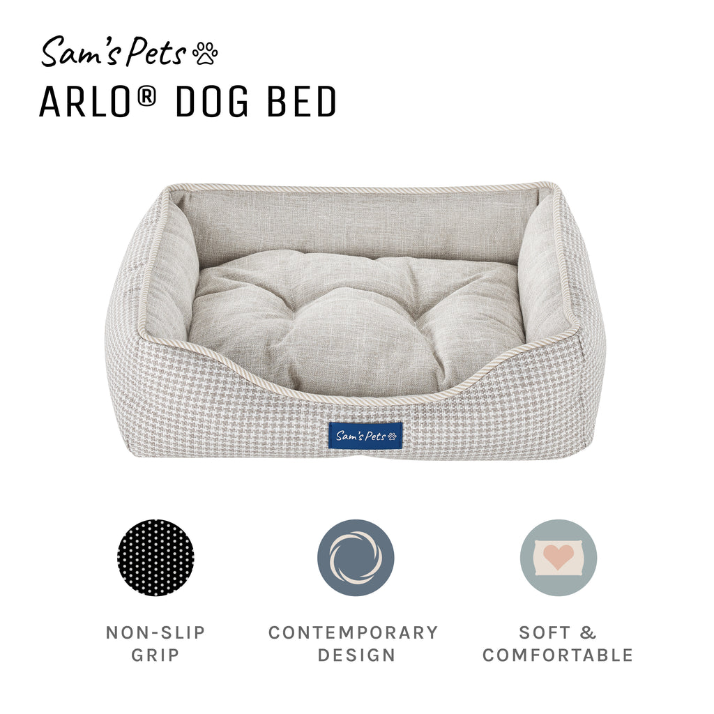 Brown Plaid Dog Bed J976