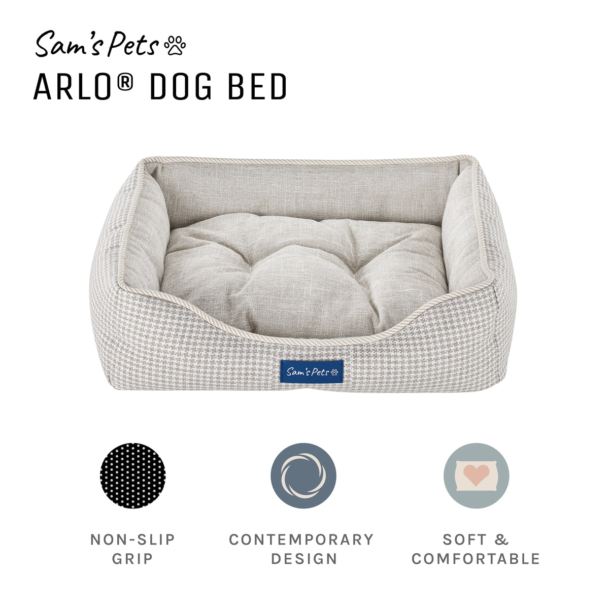 Brown Plaid Dog Bed J976