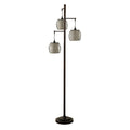 Bronze Floor Lamp with Caged Shades F17225