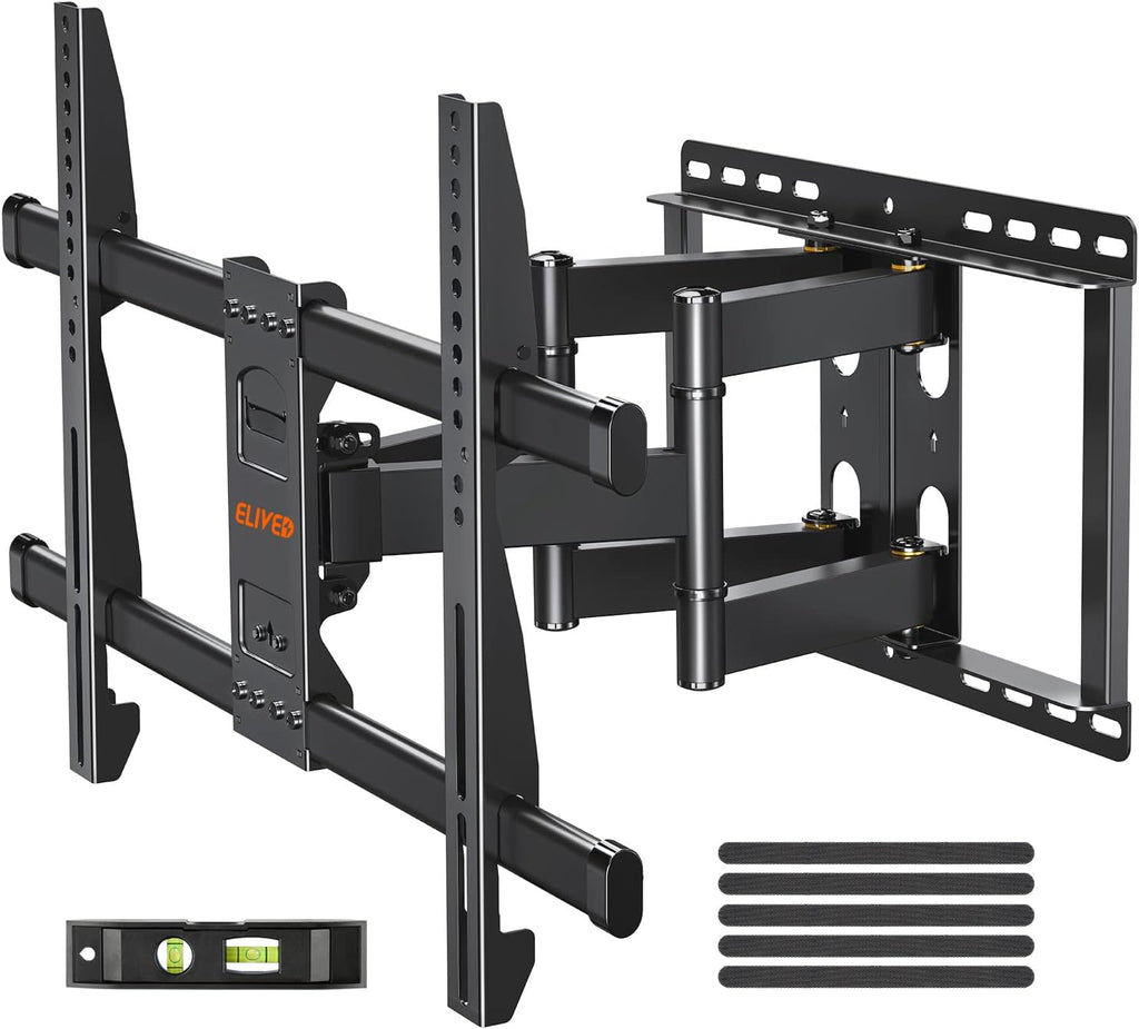 Full Motion 6-Arm TV Wall Mount for 42-75 Inch Flat Screen TVs, Max VESA 600x400mm, 100 lbs, Pack of 2 T65254