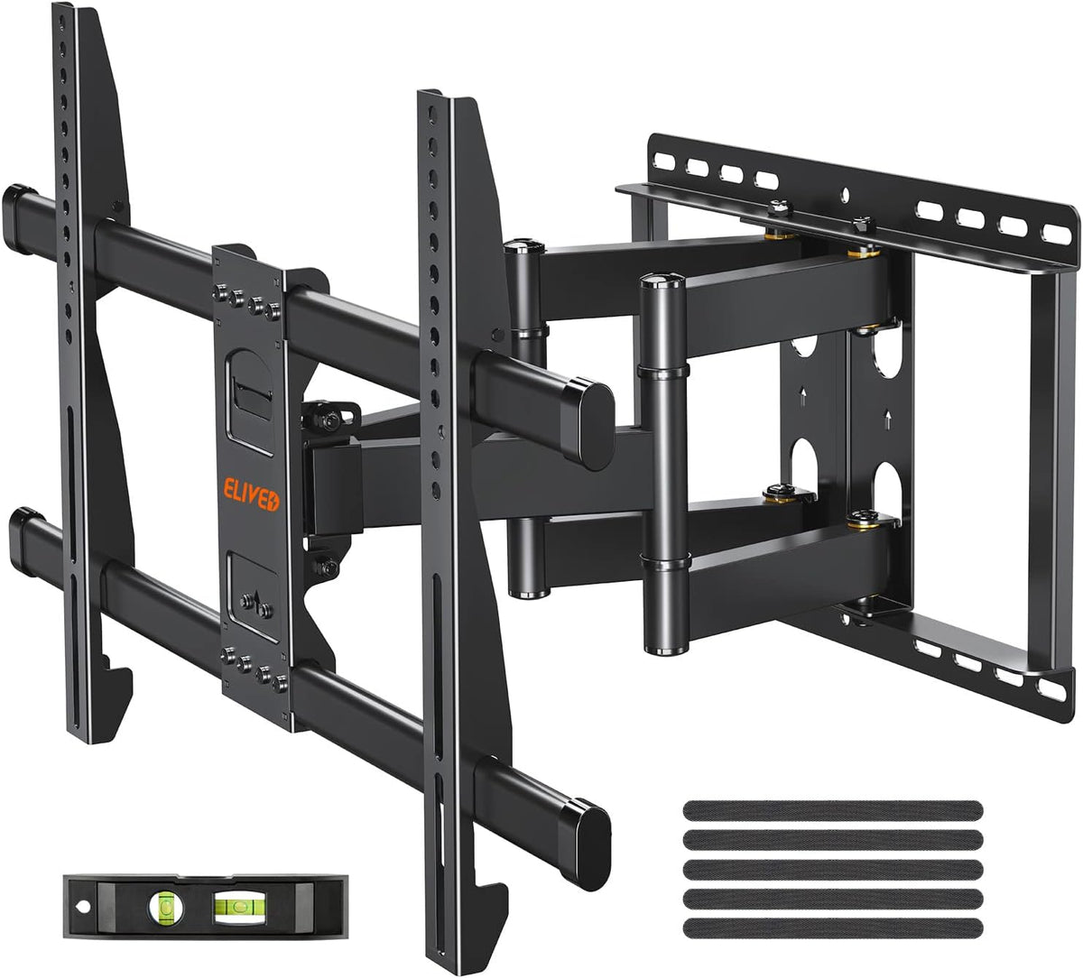 Full Motion 6-Arm TV Wall Mount for 42-75 Inch Flat Screen TVs, Max VESA 600x400mm, 100 lbs, Pack of 2 T65254