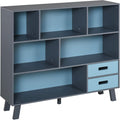 Grey 3-Tier Child Bookcase with Drawers L102