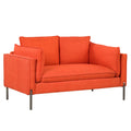 Linen Fabric Loveseat Couch W830297
