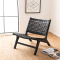 Black Leather Accent Chair T320082