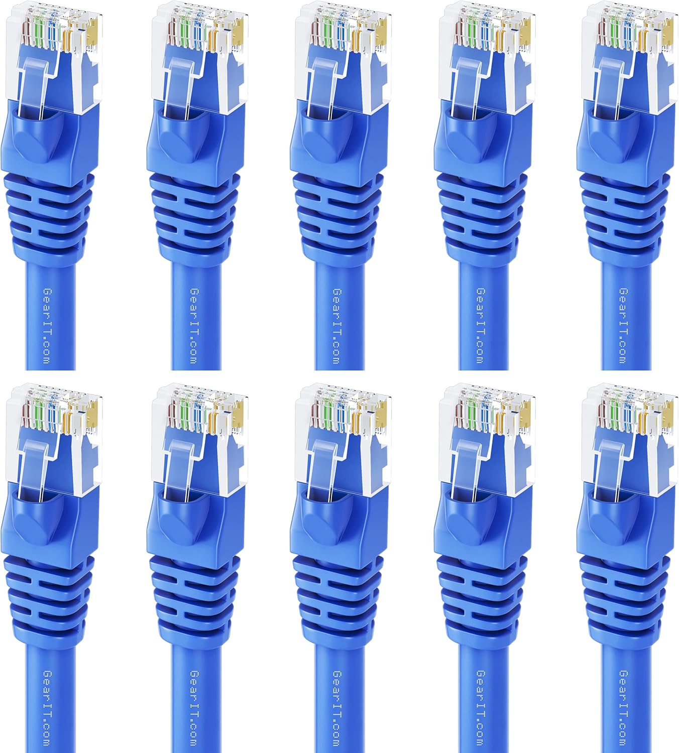Cat 6 Ethernet Cable 1.5 ft 50-Pack Blue X728