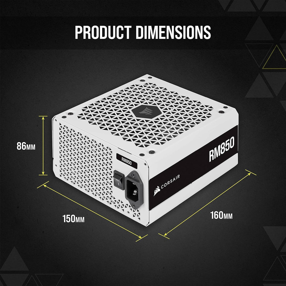 White 850 Watt Fully Modular Power Supply J792