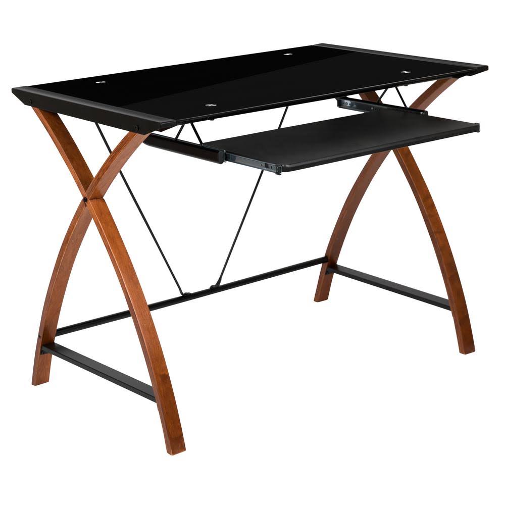 Rectangular Computer Desk with Keyboard Tray M95642