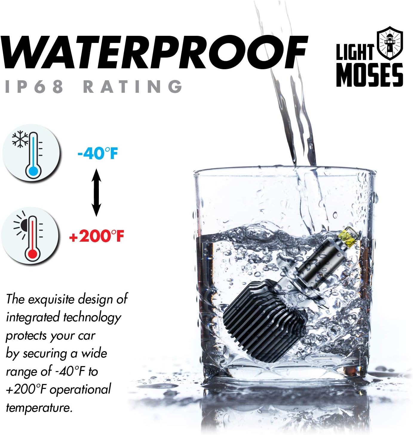 H7 LED Headlight Bulb 6000K 70W Pack of 2 P778