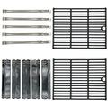 5x Burners + 5x Flame Tamers + 2x Grids Replacement Part Kit for 5-Burner Propane Gas Grill F438