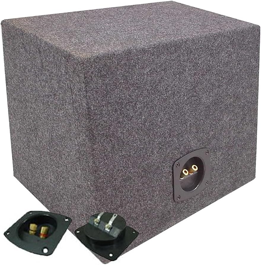 Single 12" Sealed Subwoofer Box Enclosure 3/4" MDF Wood Pack of 2 Q43746