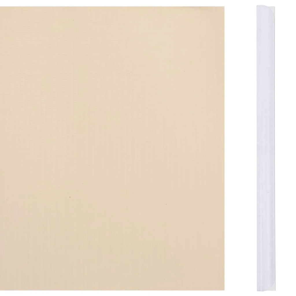 Garden Privacy Screen PVC Windscreen Cover Shade Cloth Outdoor Fence Cream 114.8ft x 0.6ft A246