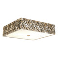 Mosaic Square 3-Light Flush in Silver M3914
