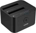 USB 3.0 to SATA Dual Bay External Hard Drive Docking Station for 2.5/3.5-inch HDD SSD, Offline Clone Duplicator, UASP, 16TB, 12V/3A Power Adapter, Pack of 2 M7524