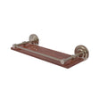 16 inch Solid Ironwood Shelf with Gallery Rail F299