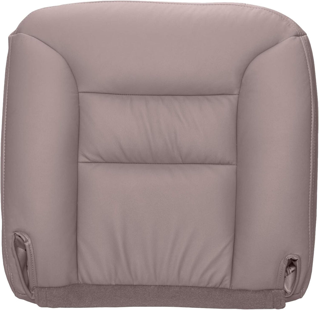 Leather Replacement Cover for Driver Bucket Seat Bottom, Medium Gray G7590