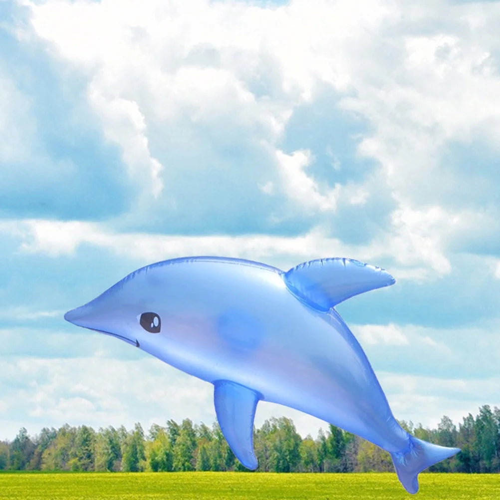 3pcs Inflatable Dolphin Bath Time Swimming Pool Beach Toy (Blue) A703259
