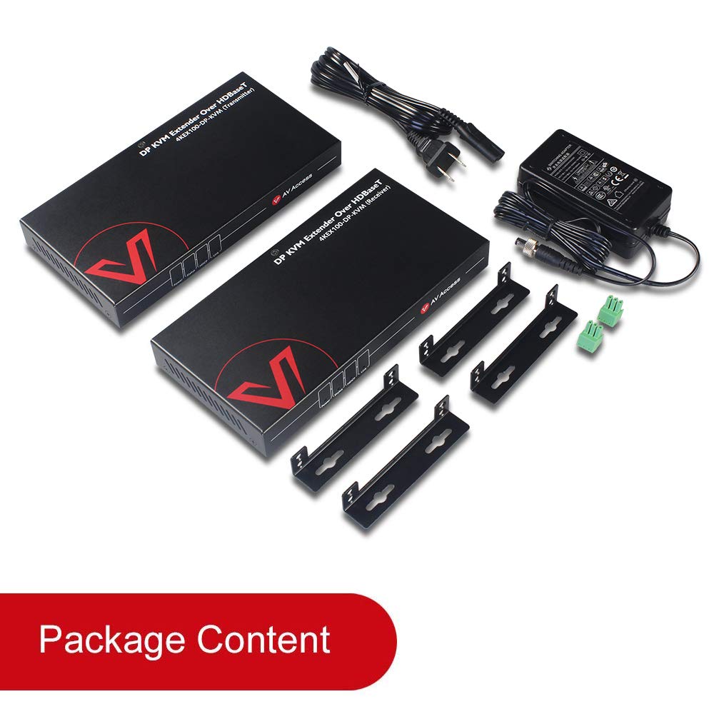 HDBaseT DisplayPort KVM Extender with 2 USB 2.0 Port Y224
