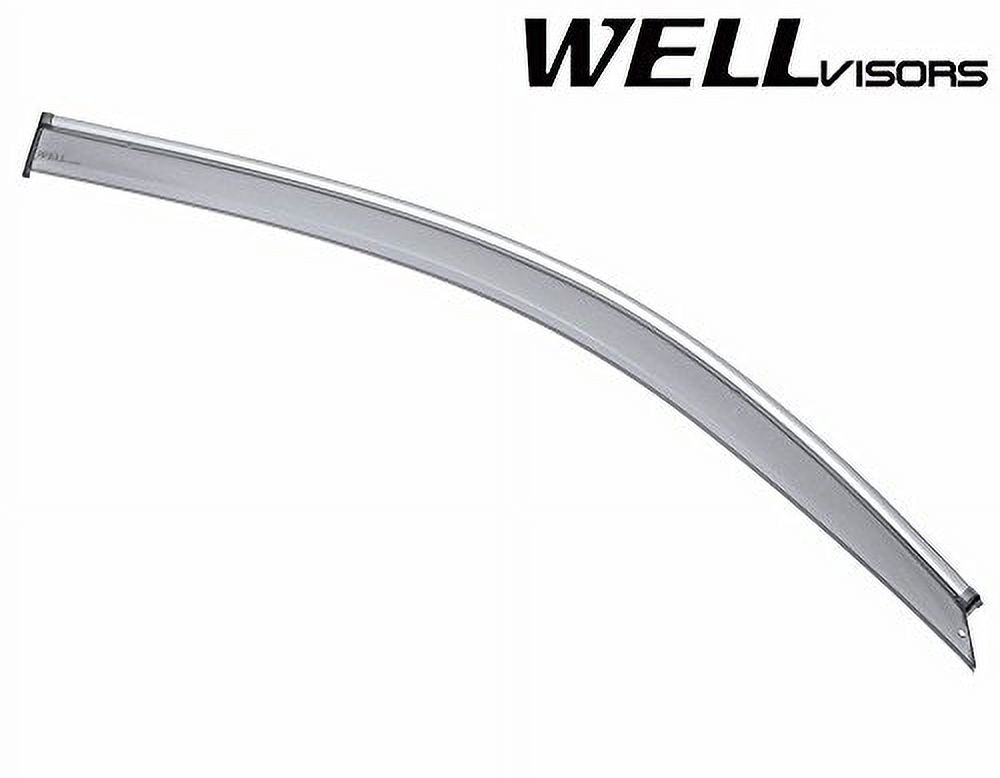 Side Window Wind Deflector Visors with Chrome Trim S6701