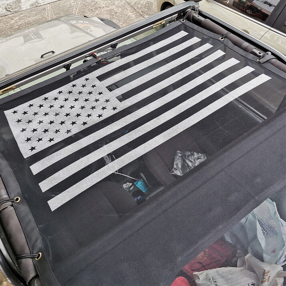 Black Mesh Sunshade for Jeep Wrangler V106732