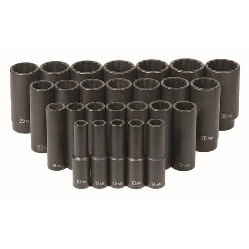 1/2in Dr. 26 pc. 12 Point Deep Length Metric Set A228