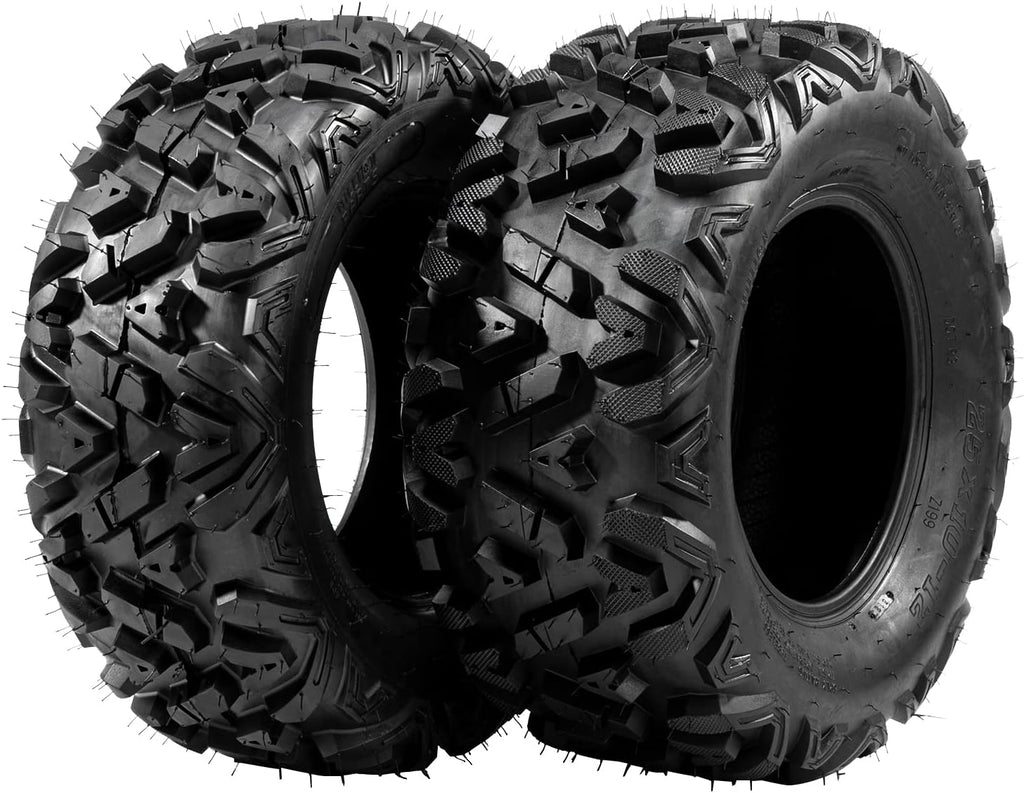 Set of 2 25x10-12 ATV UTV Tires All-Terrain 6 Ply Tubeless F1305