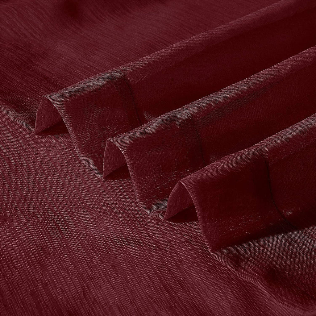 Burgundy Semi-Sheer Grommet Curtain Panel Pair, 108" x 84" K766082