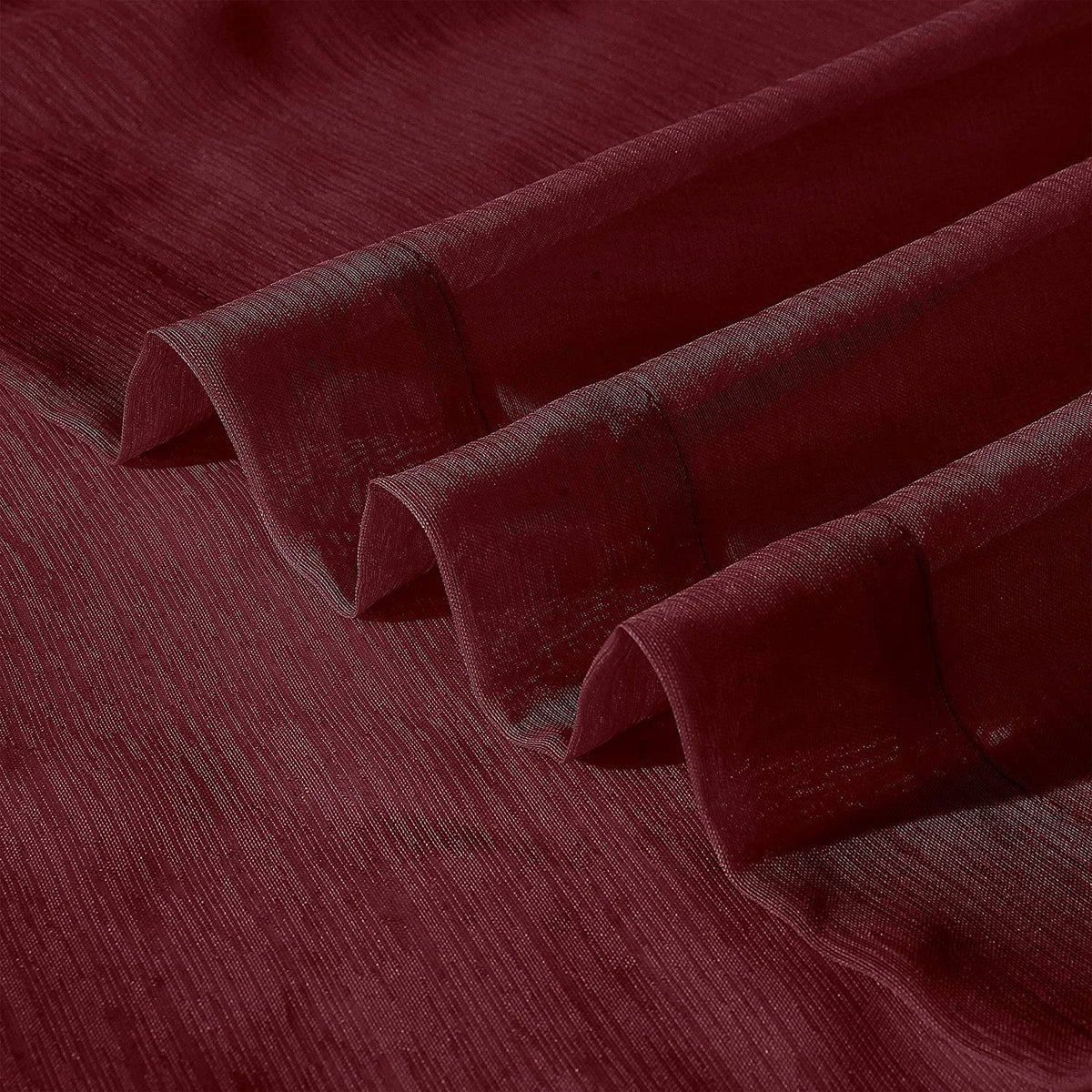 Burgundy Semi-Sheer Grommet Curtain Panel Pair, 108" x 84" K766082