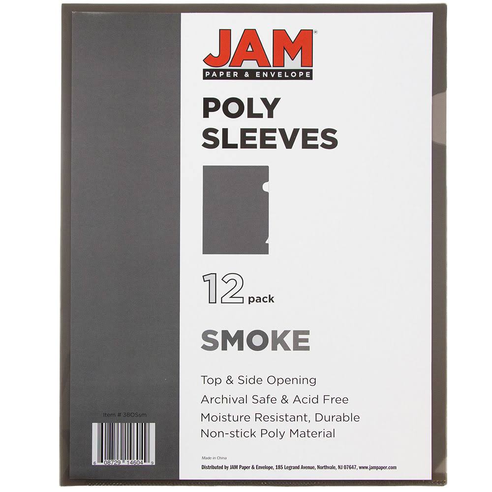 Plastic Sleeves 9 x 11 1/2 Smoke 120/Pack F4516