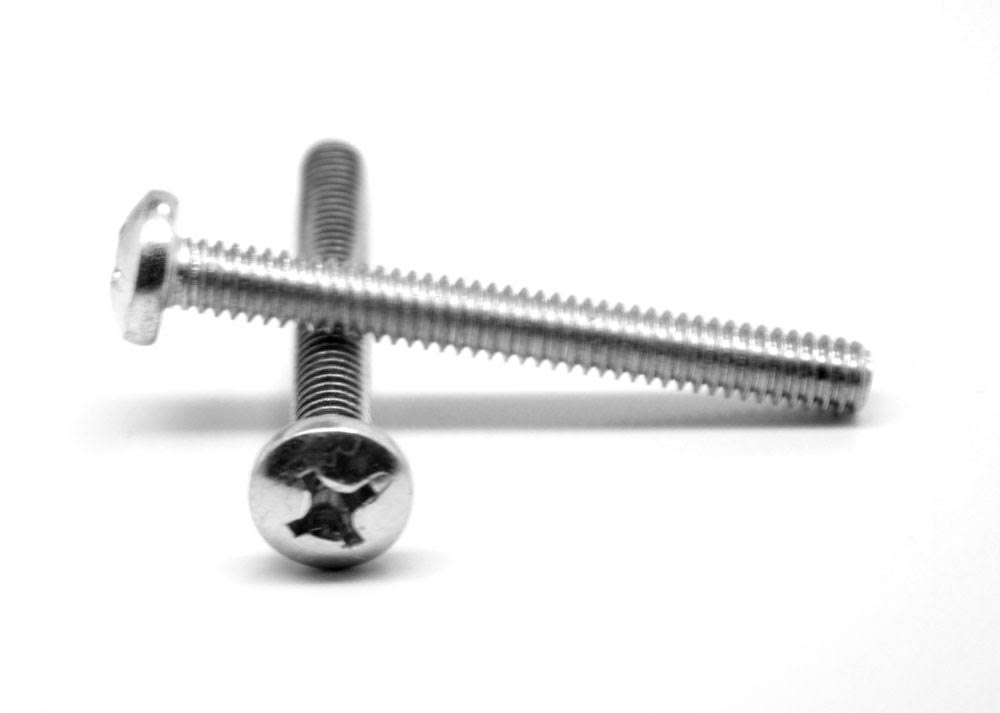 M3 x 0.50 x 8 mm Coarse Thread Class 4.8 Phillips Pan Head Low Carbon Steel Zinc Plated Machine Screw Pk 15000 W86211