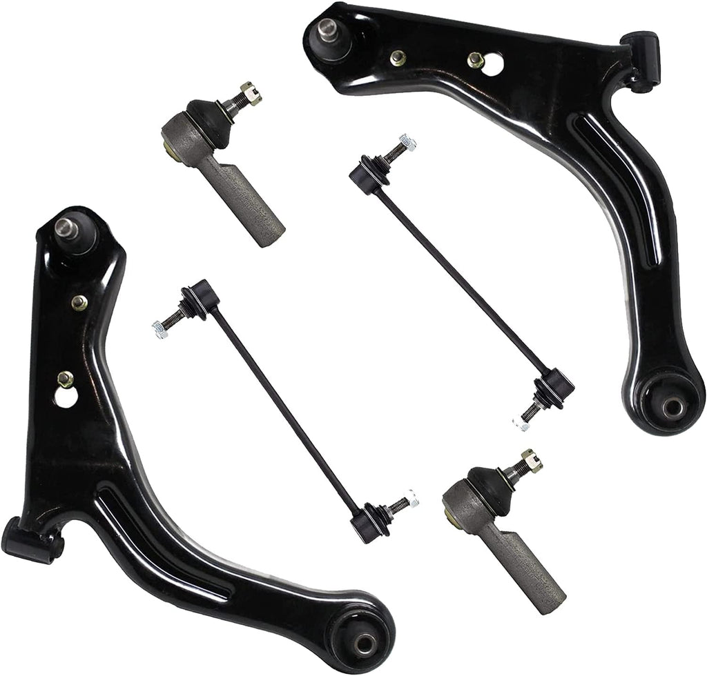 Front Lower Control Arms with Ball Joint Outer Tie Rods Sway Bars 6pc Set O34672