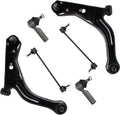 Front Lower Control Arms with Ball Joint Outer Tie Rods Sway Bars 6pc Set O34672