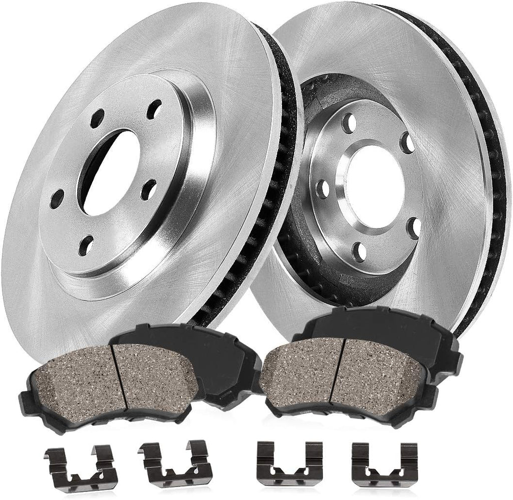Premium OE Brake Rotors + Ceramic Brake Pads + Hardware T145