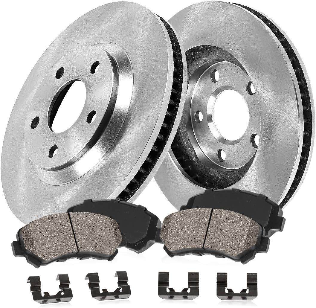 Premium OE Brake Rotors + Ceramic Brake Pads + Hardware T145