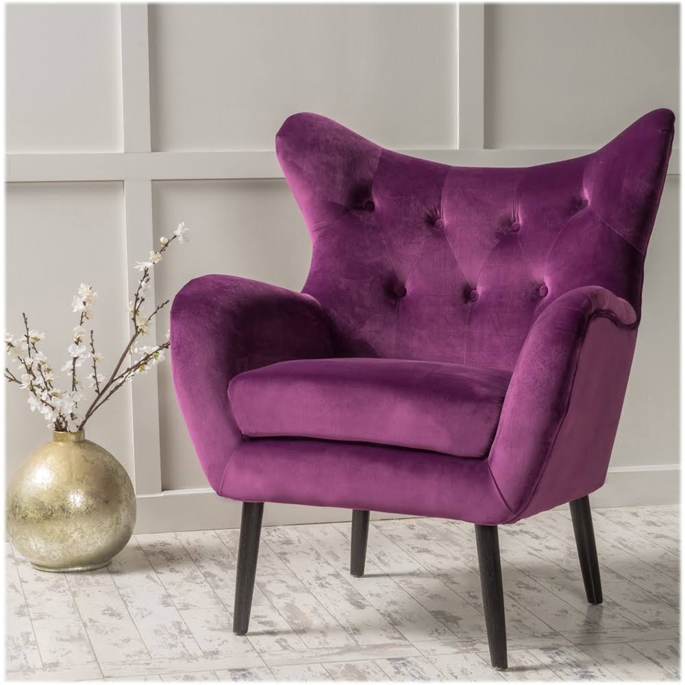 Fuchsia Velvet Armchair A9759