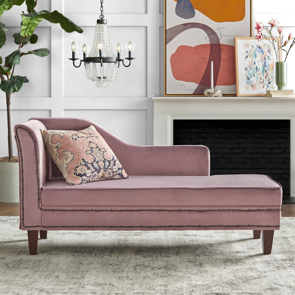 Light Grey Storage Chaise E8031