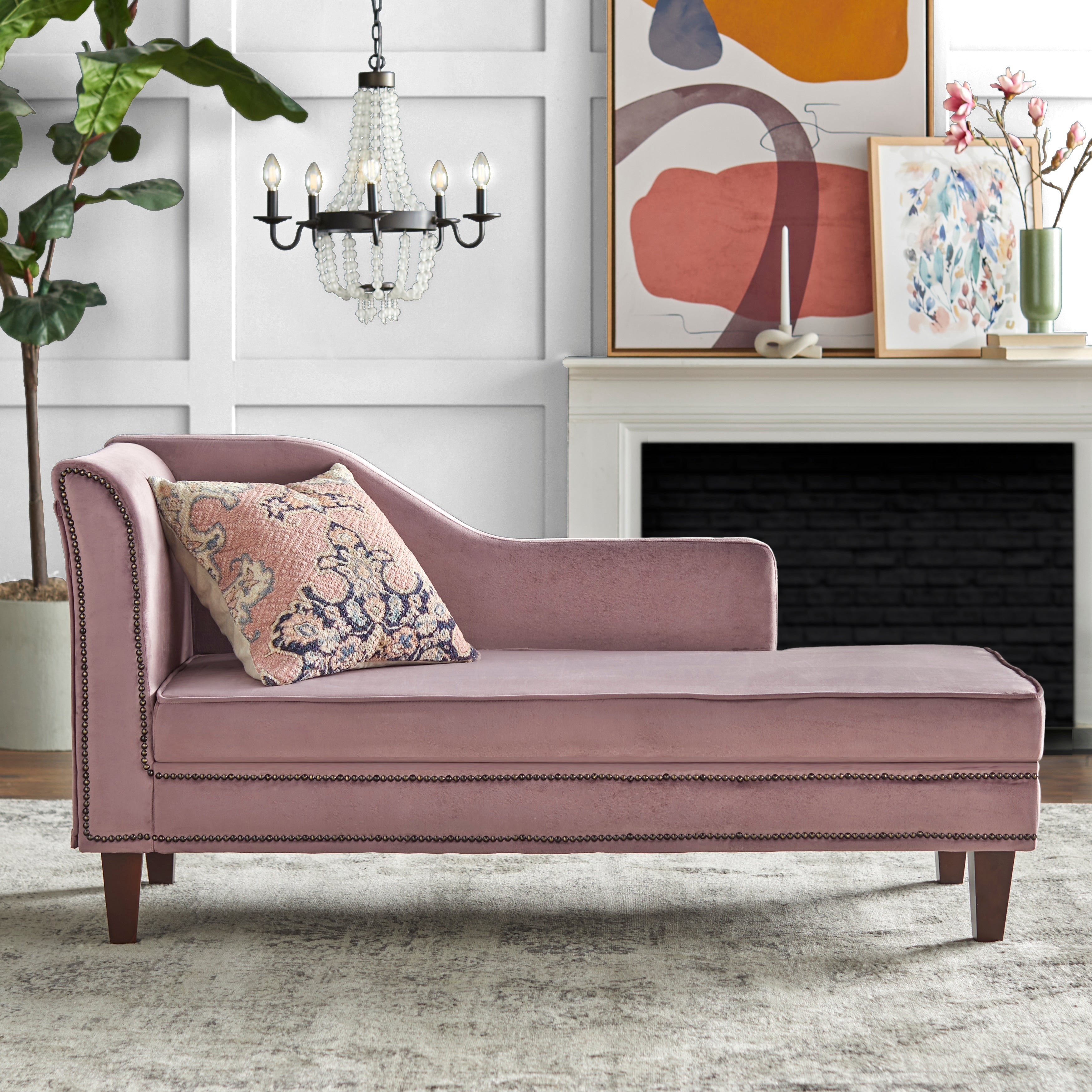 Light Grey Storage Chaise E8031