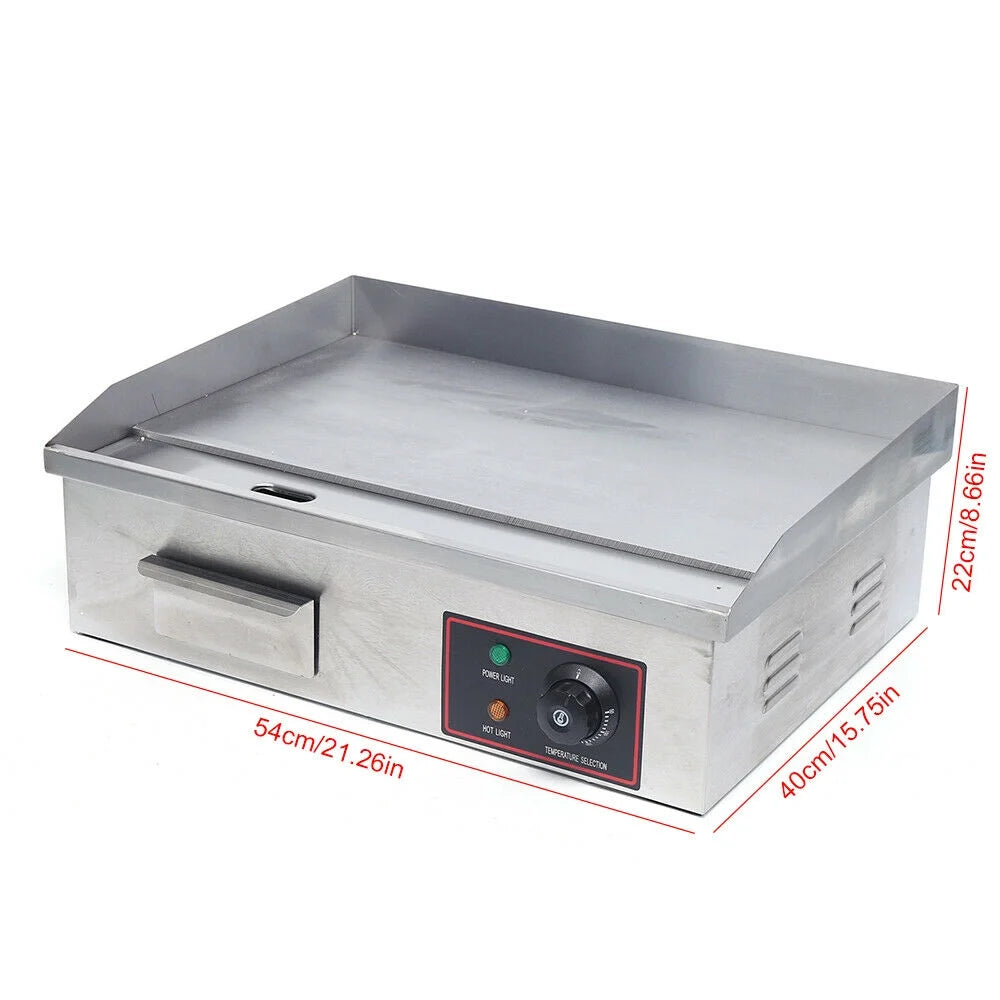 1600W Commercial Electric Griddle Stainless Steel Table Stove G187