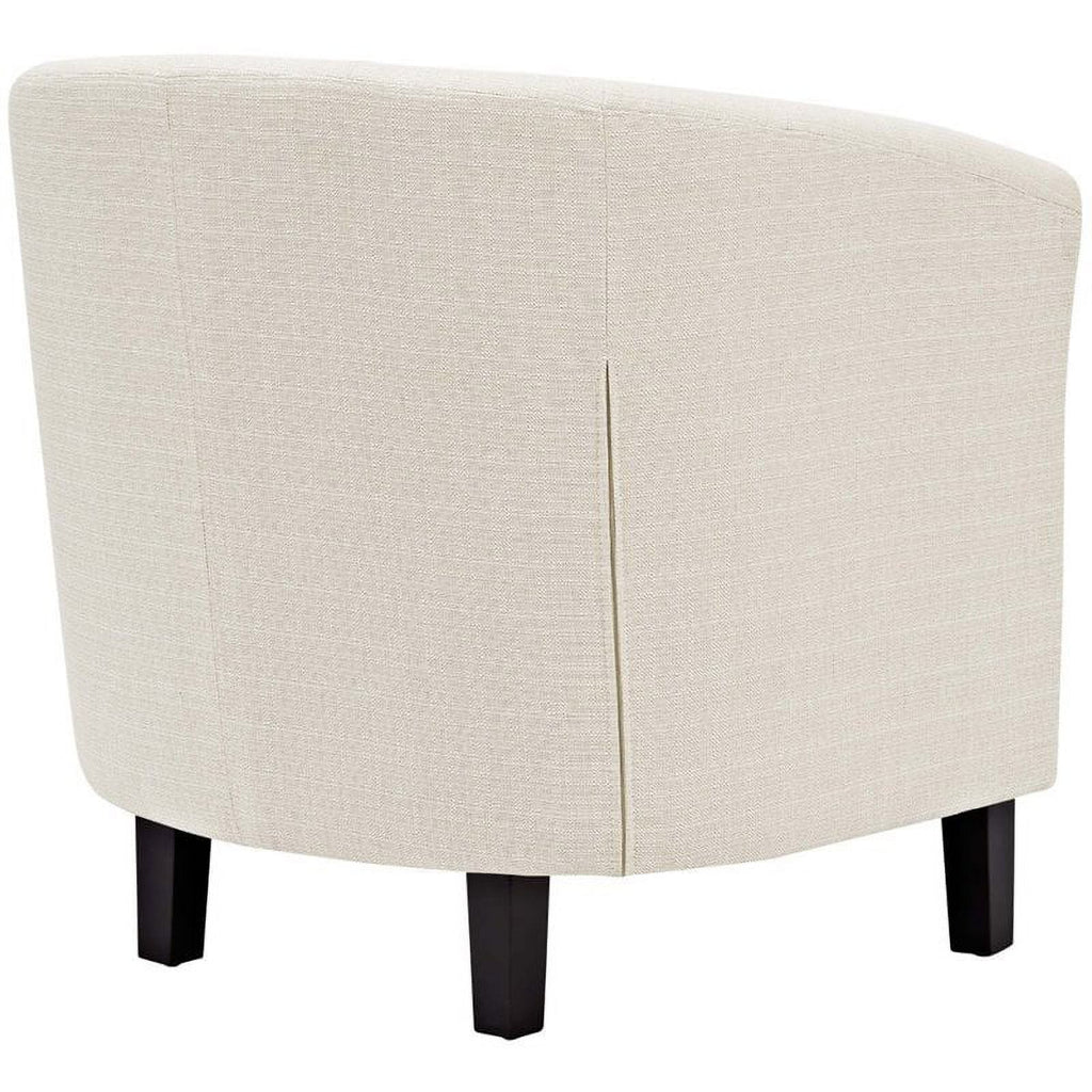 Beige 2 Piece Tufted Polyester Fabric Arm Chair Set V9831