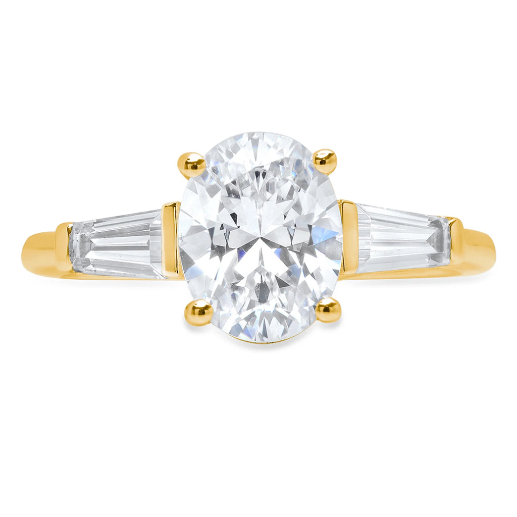 14K Yellow Gold Three-Stone Diamond Engagement Ring G397