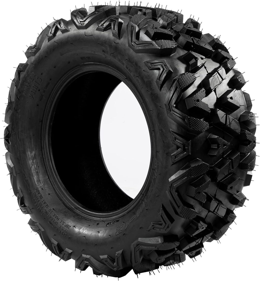 Set of 2 25x10-12 ATV UTV Tires All-Terrain 6 Ply Tubeless F1305