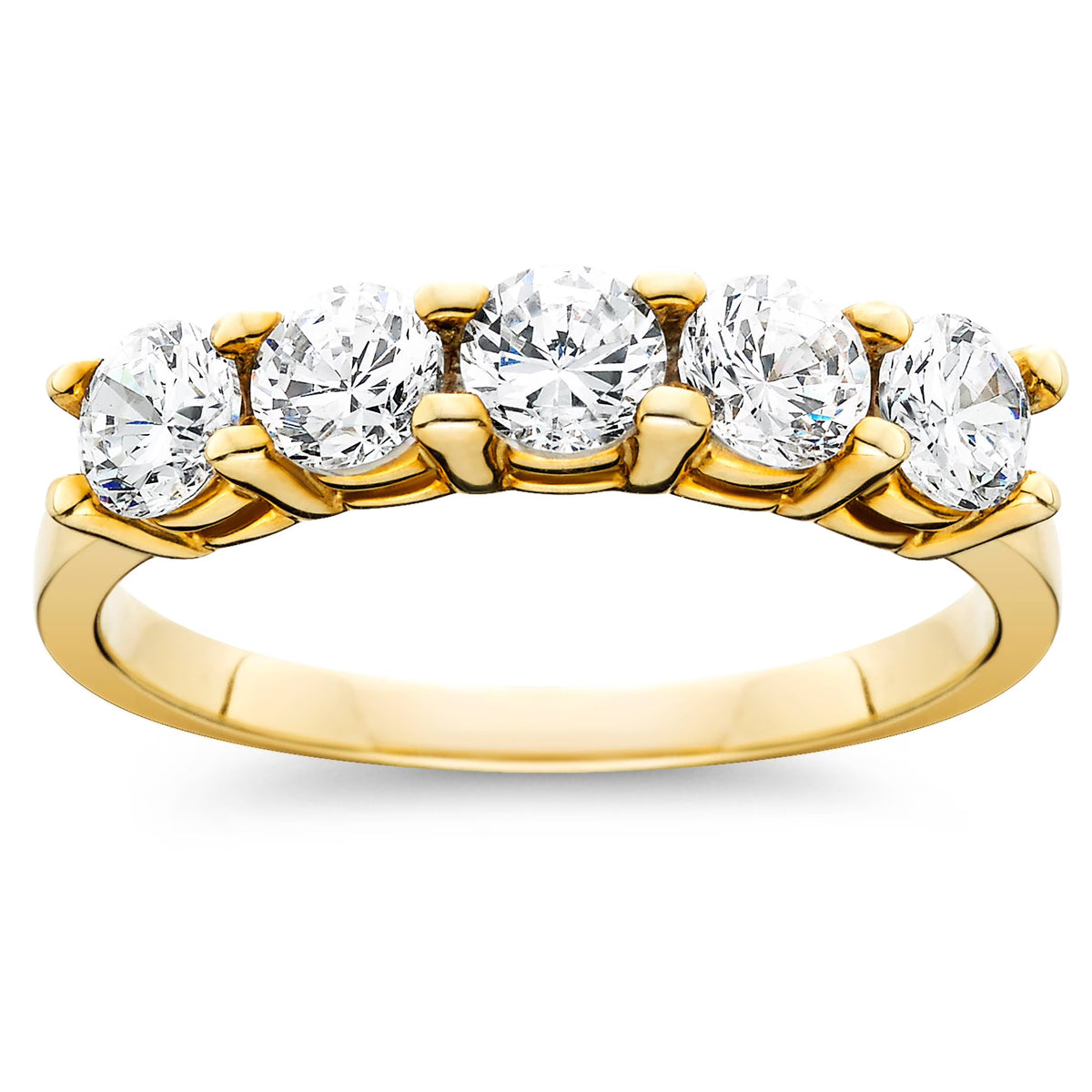 1ct Five Stone Diamond Ring 14K Yellow Gold G532664