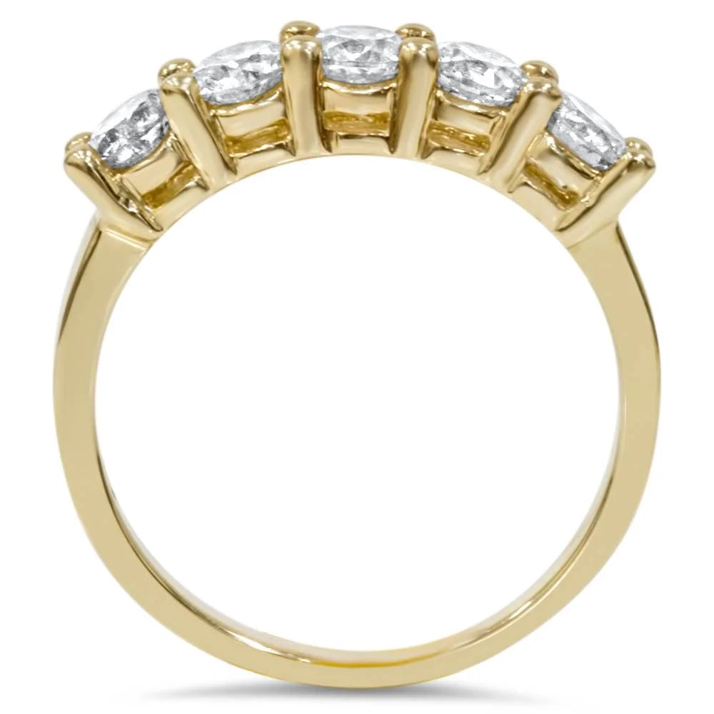 1ct Five Stone Diamond Ring 14K Yellow Gold G532664