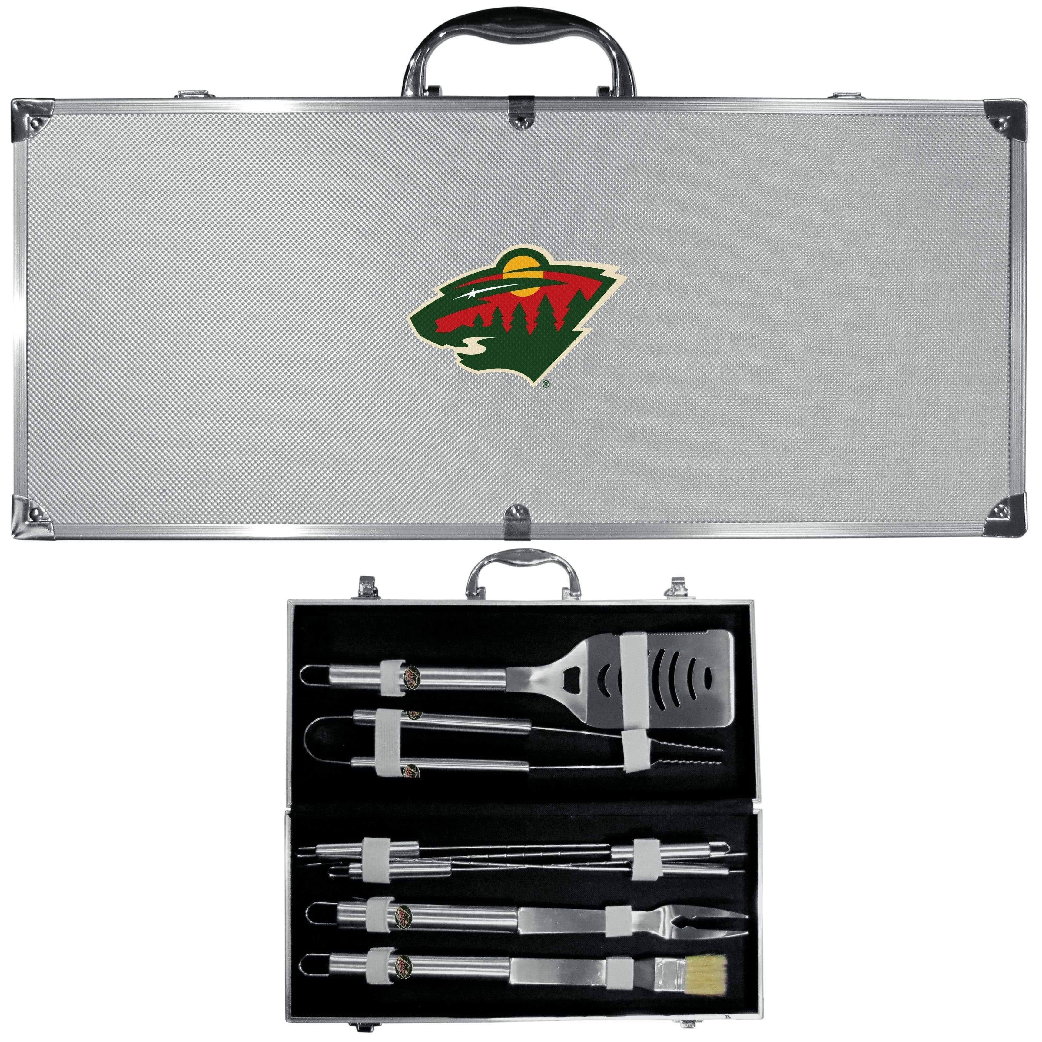 8 PC Stainless Steel BBQ Set with Metal Case E24757