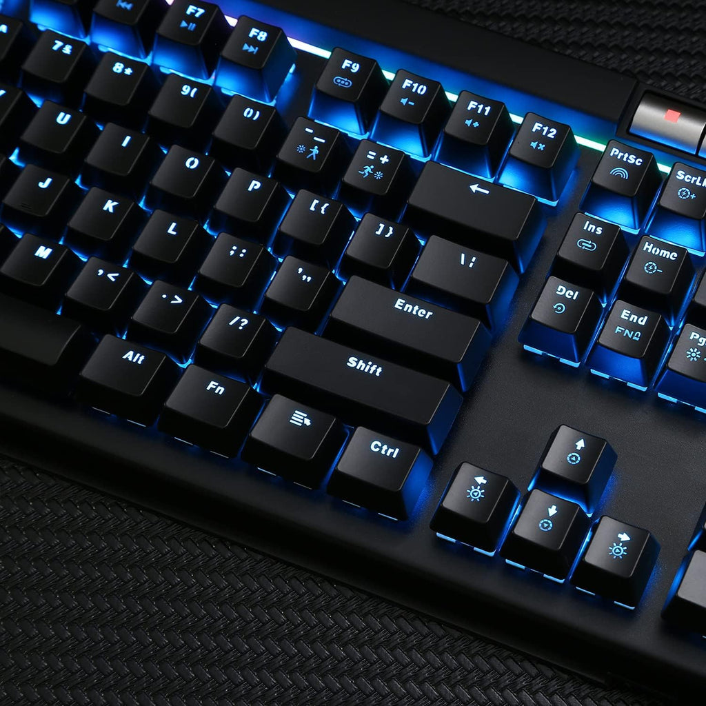 Mechanical Gaming Keyboard Blue Switches RGB Backlight with 2 USB Ports Pack of 2 F738