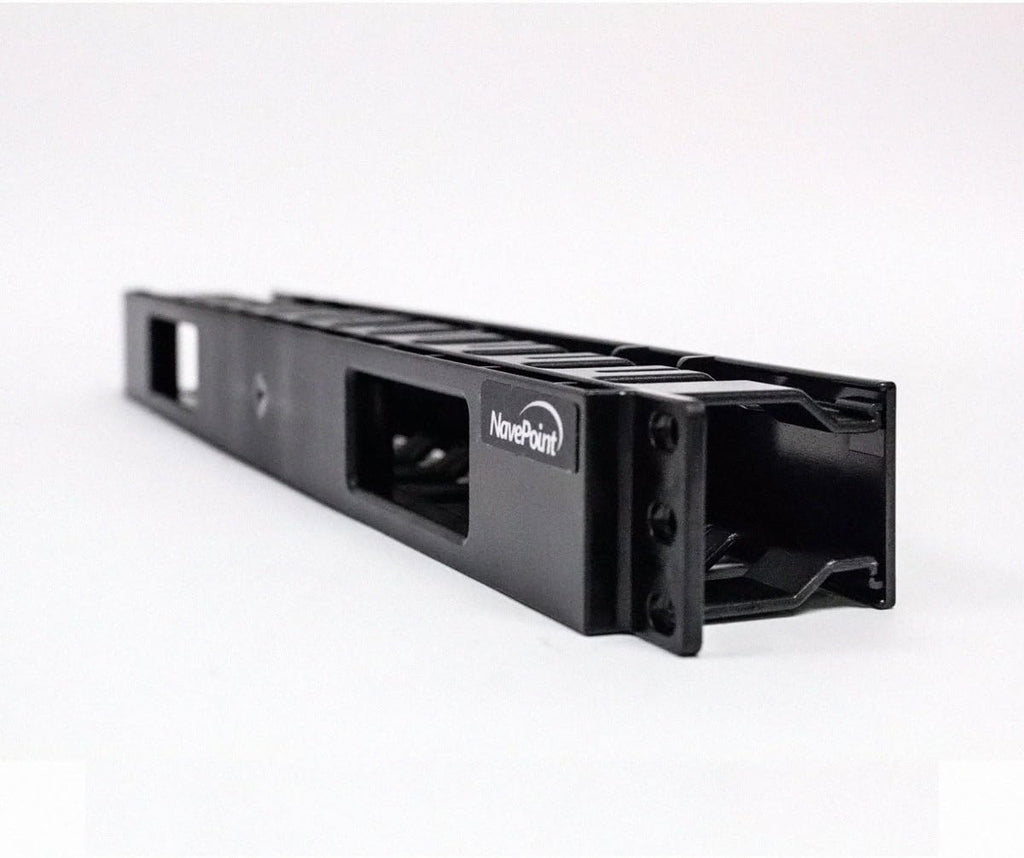 Black 2-Pack Rack Mount Cable Management Panel J5520