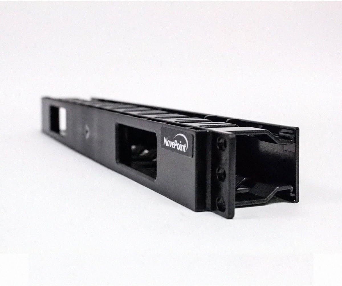 Black 2-Pack Rack Mount Cable Management Panel J5520