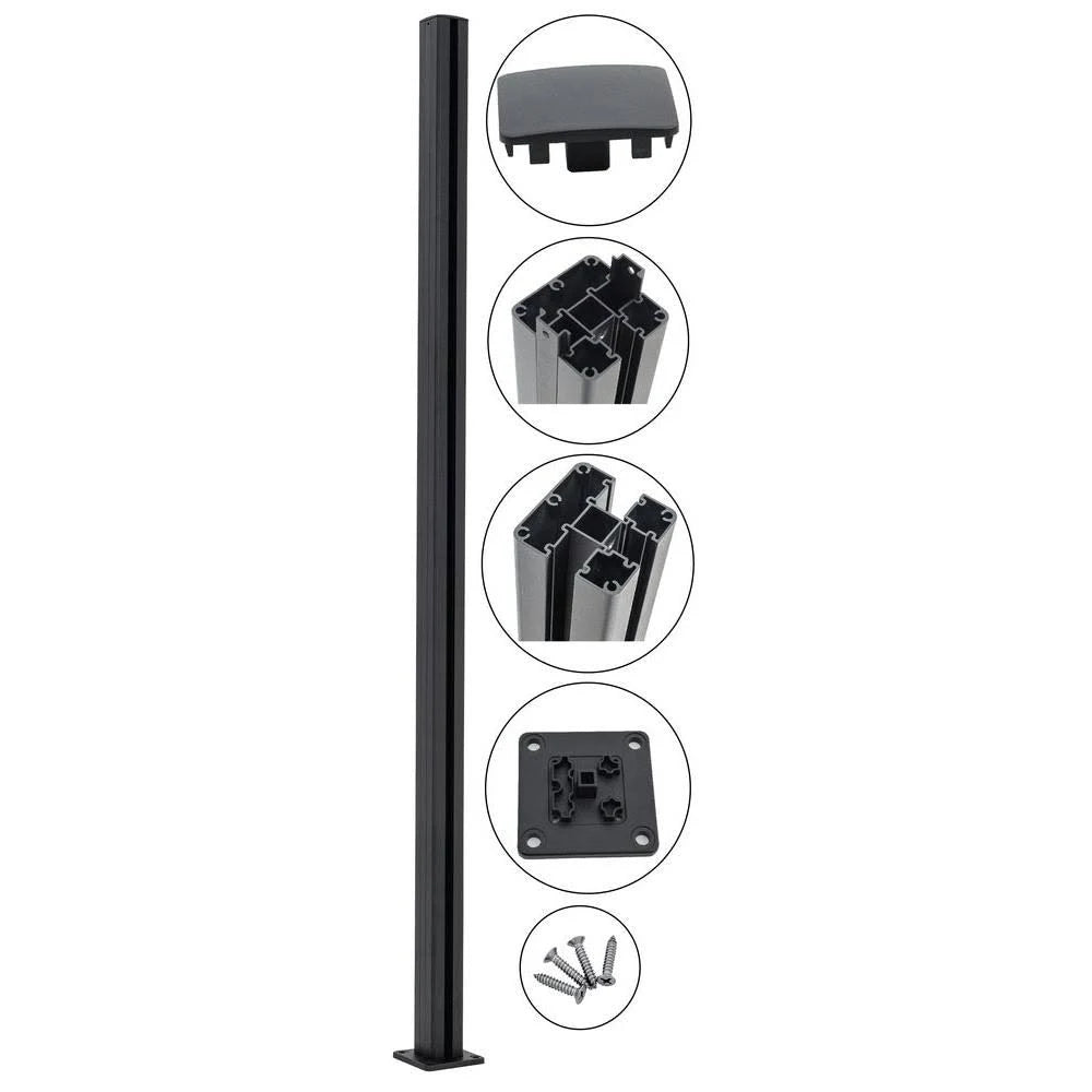 Euro Style 6 ft. Surface Mount Fence Post Kit C8294