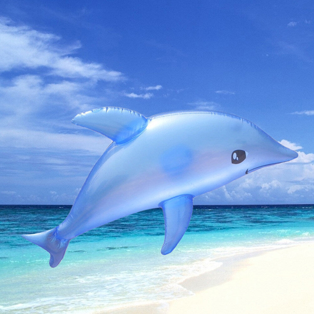 3pcs Inflatable Dolphin Bath Time Swimming Pool Beach Toy (Blue) A703259