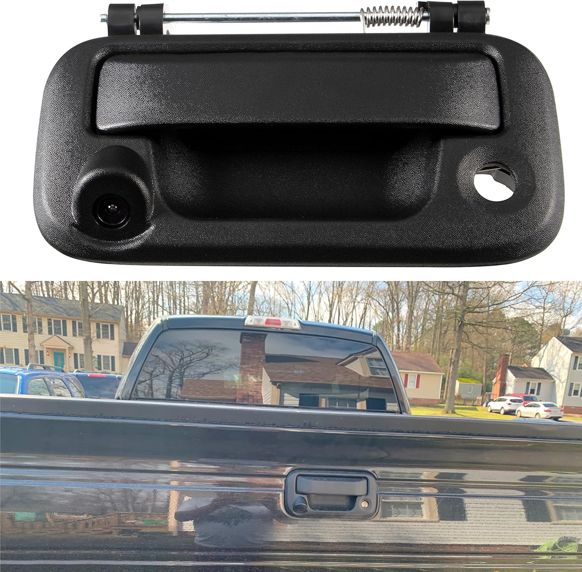 Rear View Backup Camera with Tailgate Handle Black T361
