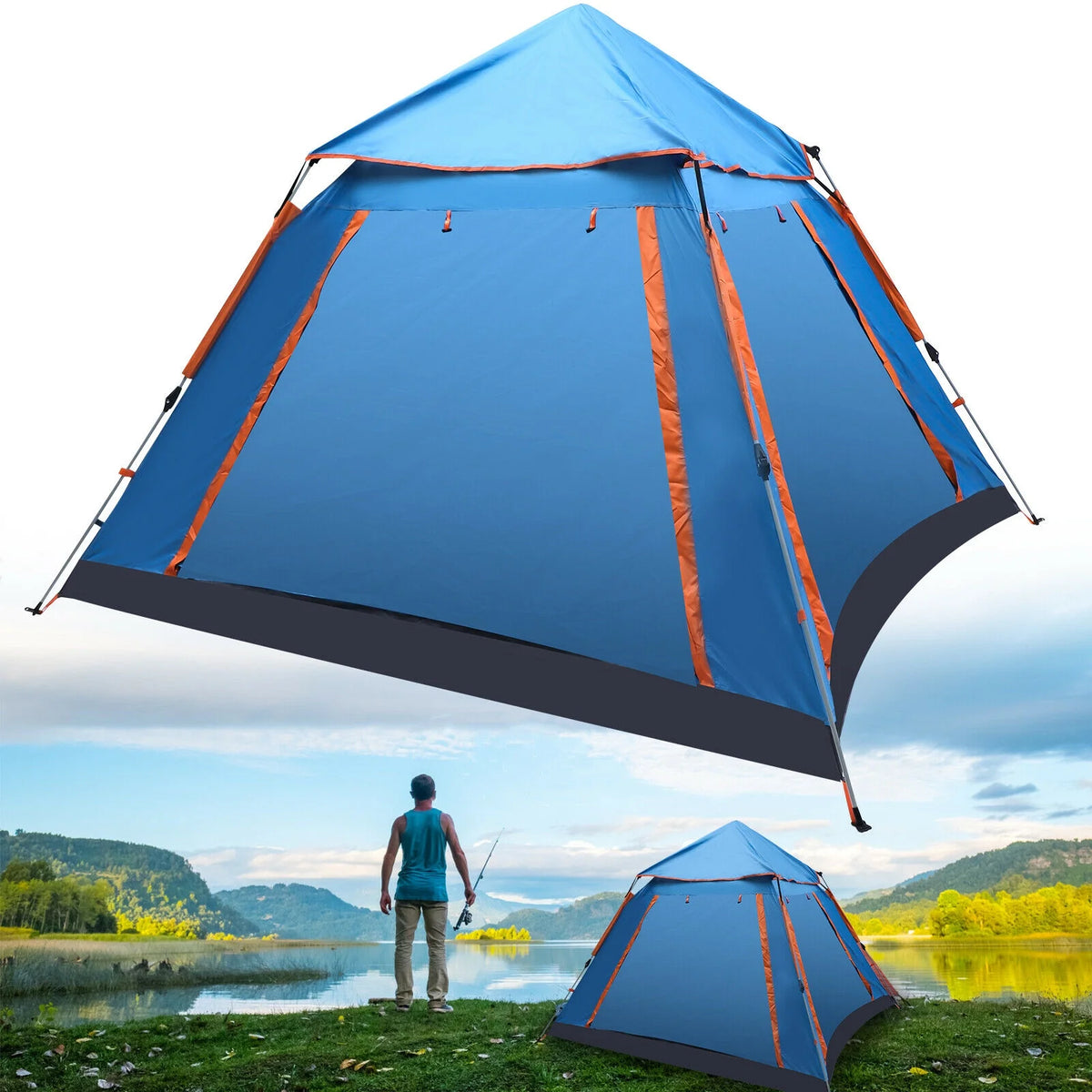 Folding Automatic Camping Tent for 4-5 Persons V225